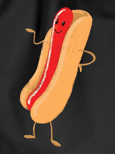 cute human hot dog