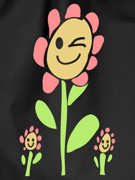 flower with cheerful face