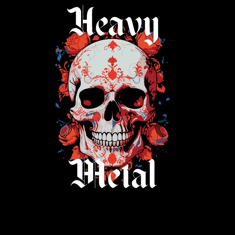 Logo tête de mort en métal lourd