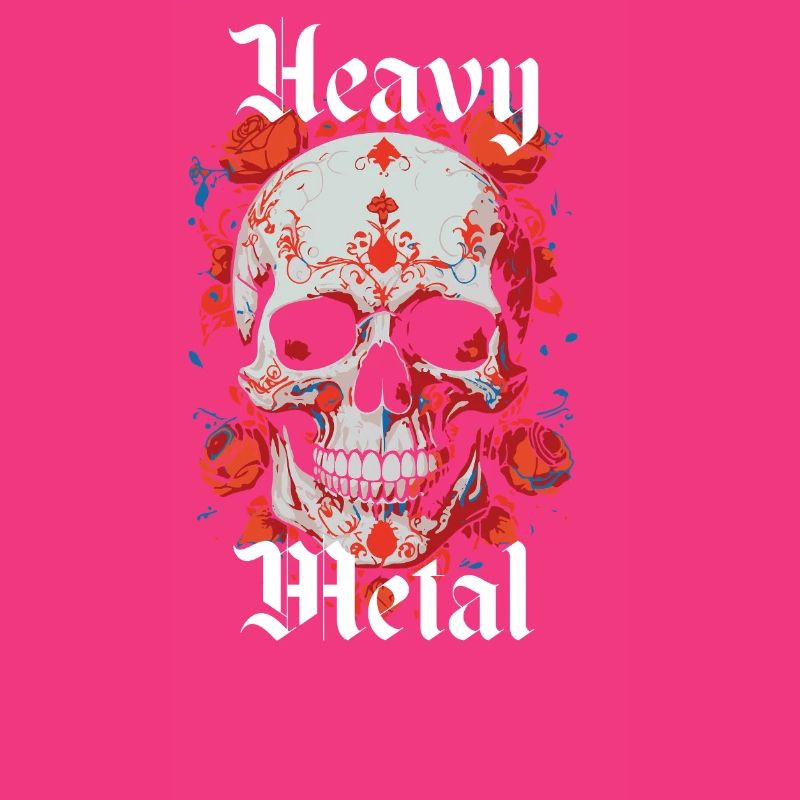 Heavy metal skull logo