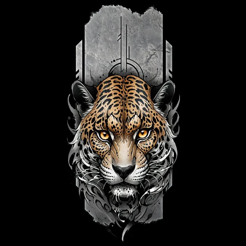 Fierce Majesty: Intense Jaguar Head