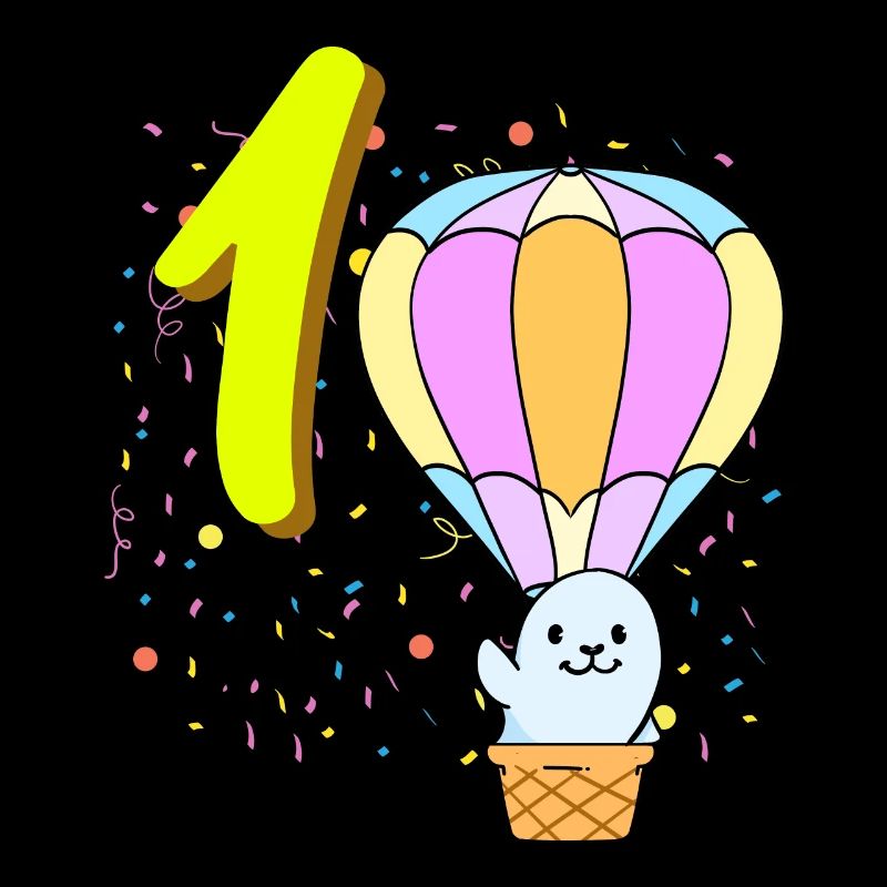 Anniversaire du sceau de ballon de 1 an