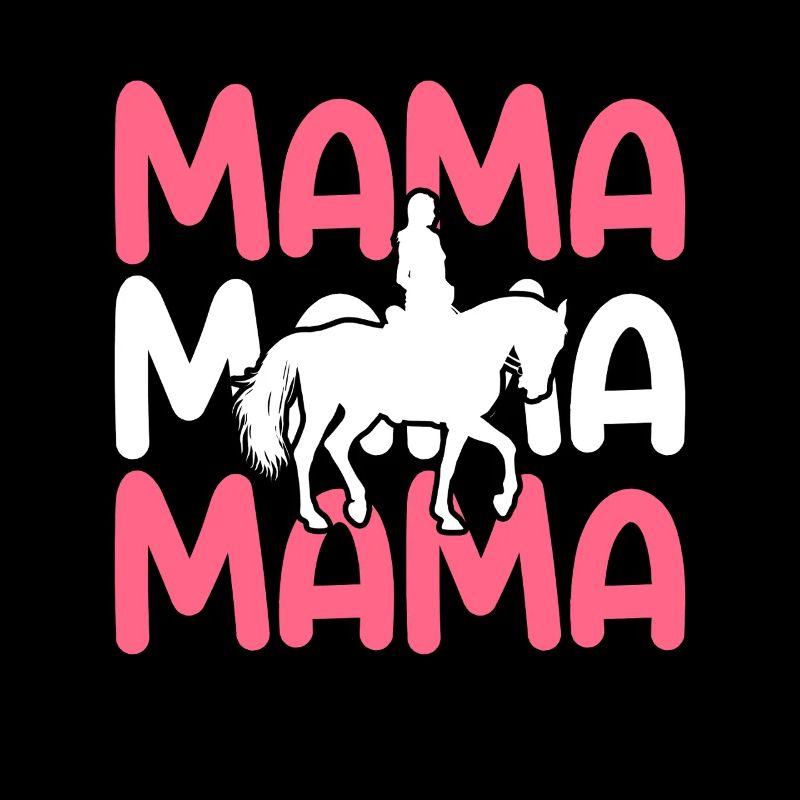 Reiten Mama Mutter Pferde