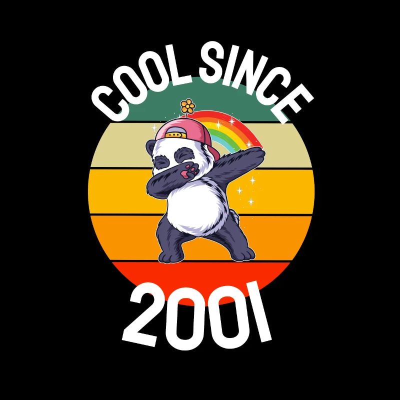 Cool Seit 2001 Retro Dabbing Panda 21. Geburtstag