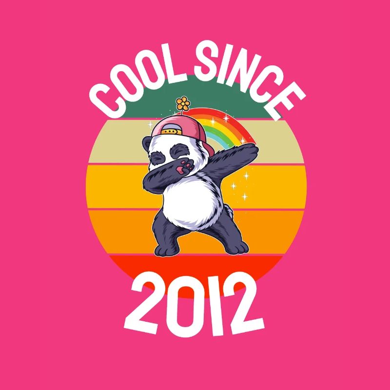Cool Seit 2012 Retro Dabbing Panda 10. Geburtstag