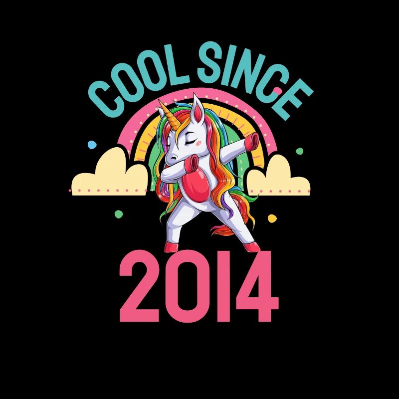 Cool since 2014 Dabbing Unicorn 8th birthday