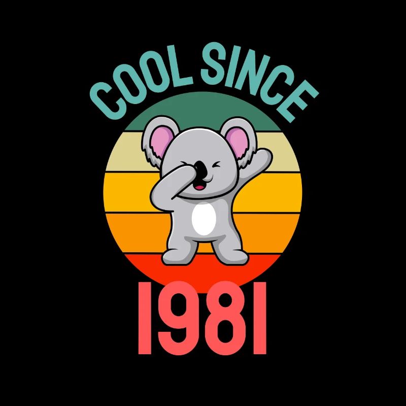 Cool seit 1981 Retro Dabbing Koala 41. Geburtstag