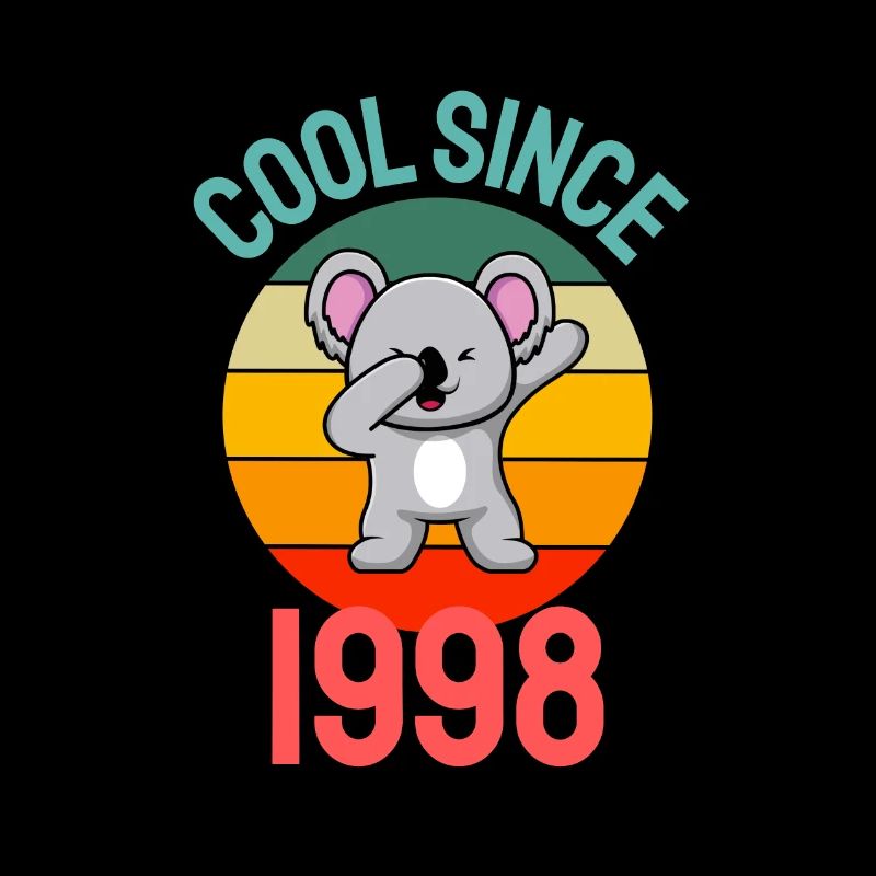 Cool seit 1998 Retro Dabbing Koala 24. Geburtstag