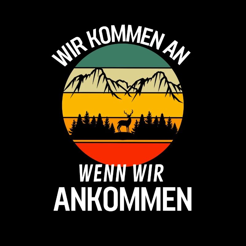 Wald Camping Natur Wanderer Geschenk Retro Wandern