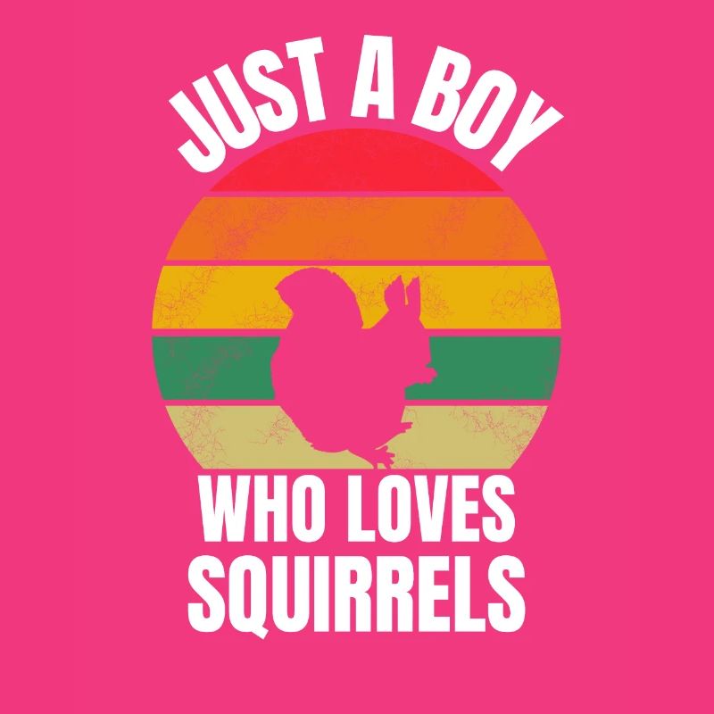 Retro Eichhörnchen Junge