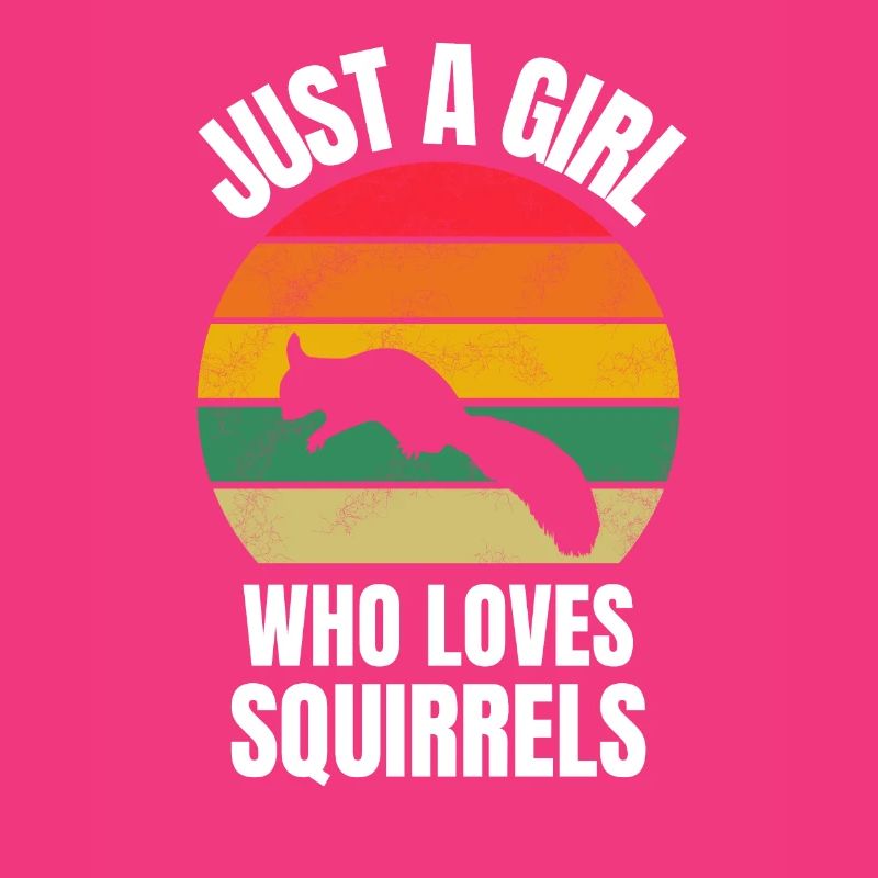 Retro Eichhörnchen Mädchen