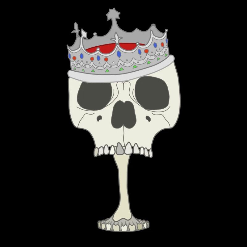 Schädelförmiger Kelch mit Krone