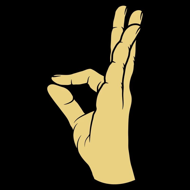 Perfekt sehr lecker Handgeste