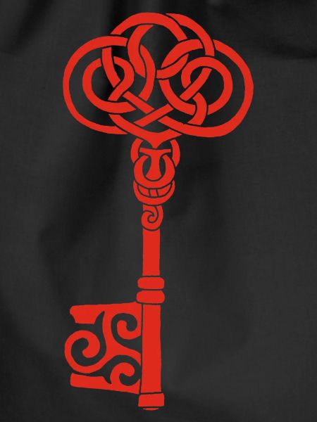 Red Celtic Key