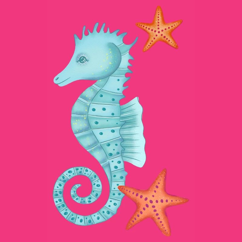 Hippocampes avec étoiles de mer