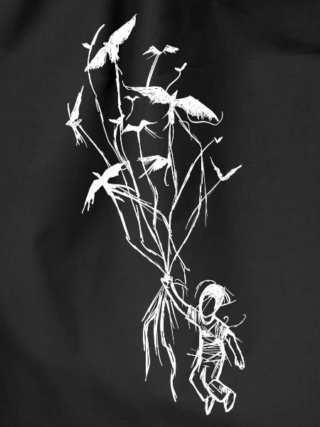 Children's dream with ravens