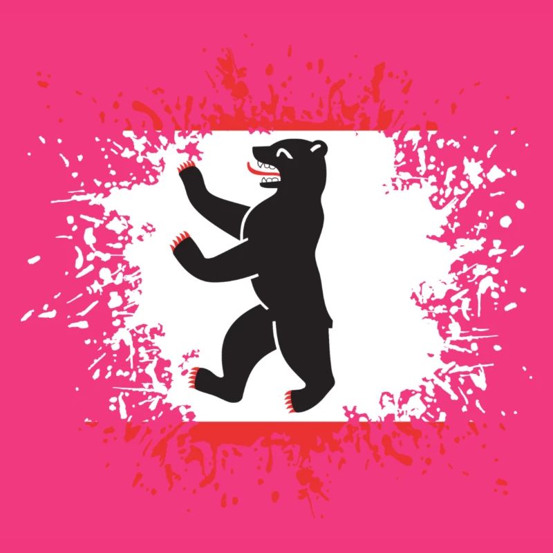 Drapeau, berlin, blot blot éclaboussures b