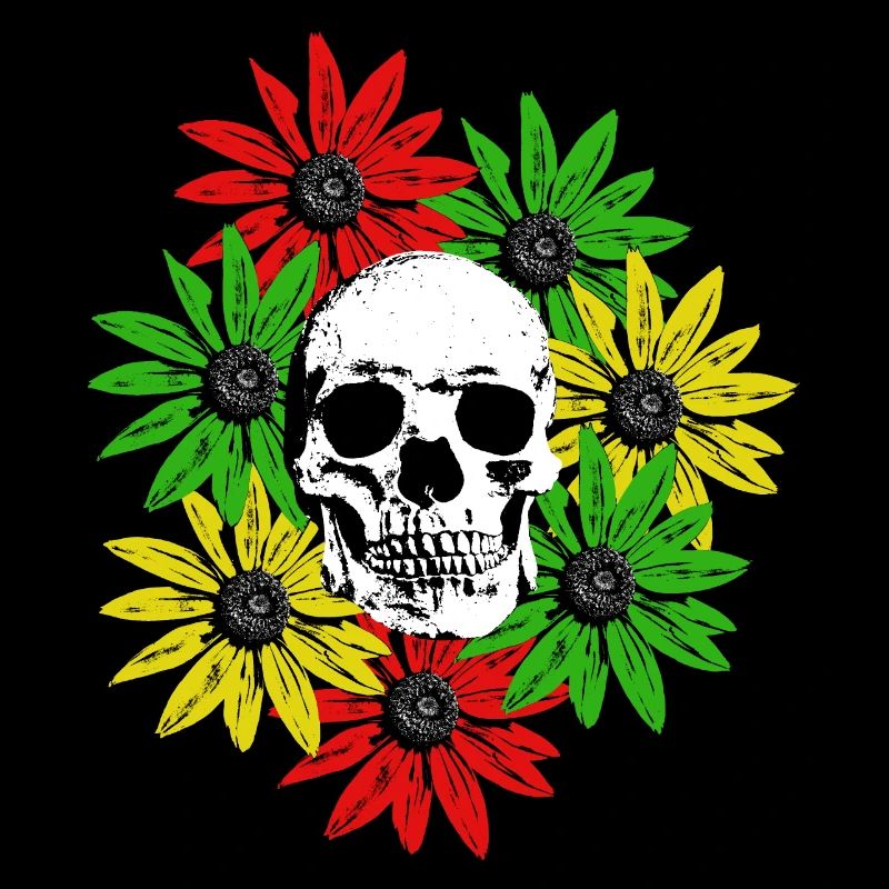 Floral Framed Skull