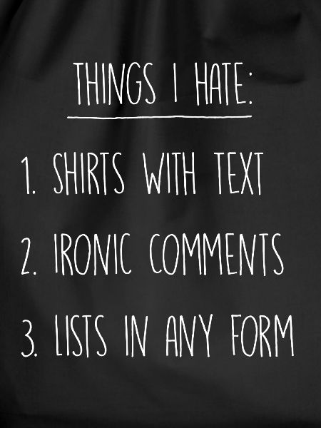 Things I hate