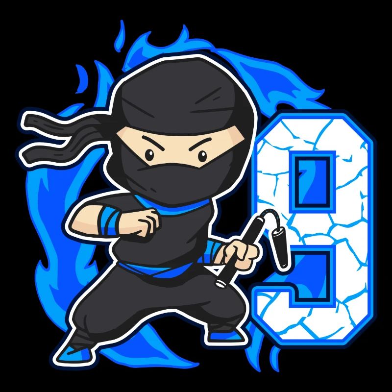 Ninja 9. Geburtstag Junge 9 Jahre alt Ninjas