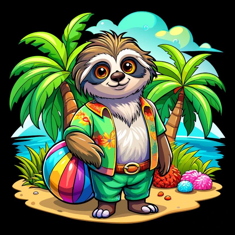 Cute holiday sloth