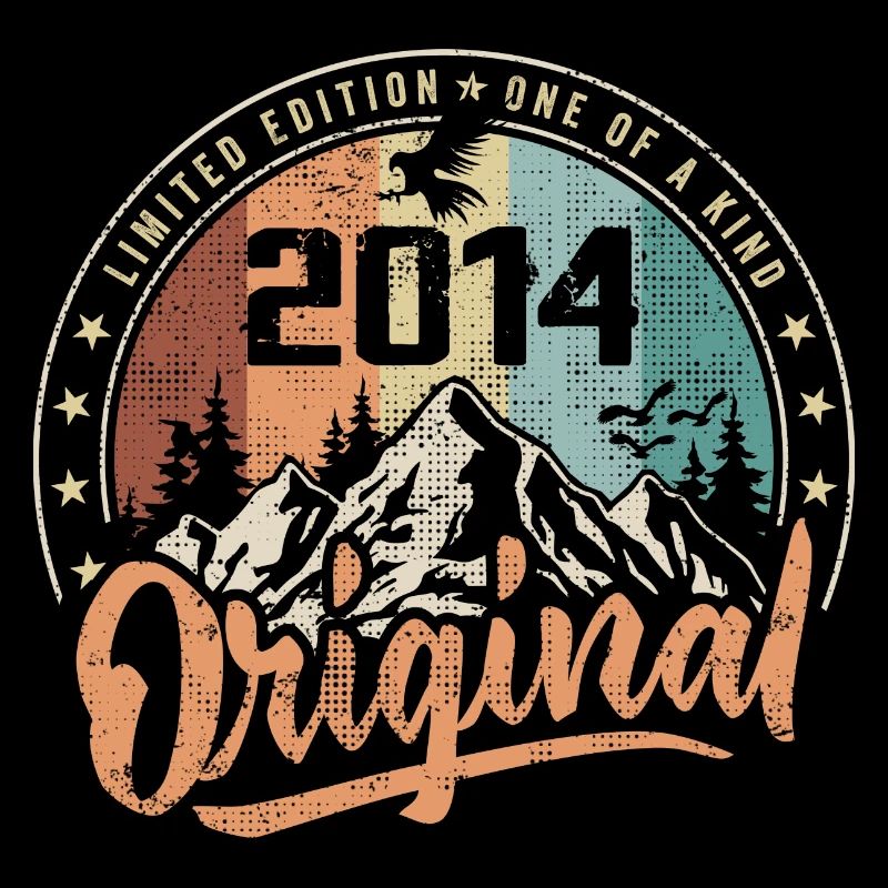 Original 2014 Retro Geburtstagsgeschenk geboren im Jahr 2014
