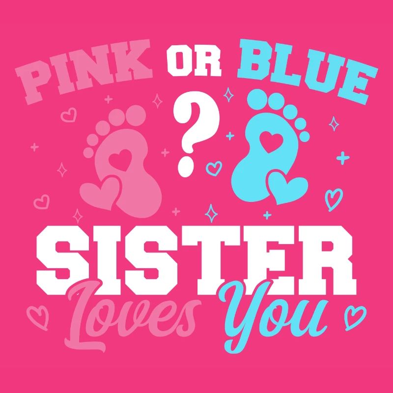Rosa Oder Blau Schwester Liebt Dich Geschlecht Enthüllung Schwester