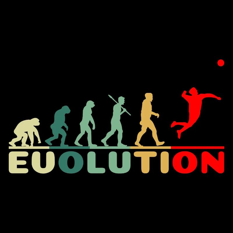 Faustball Faustballspieler Evolution Vintage