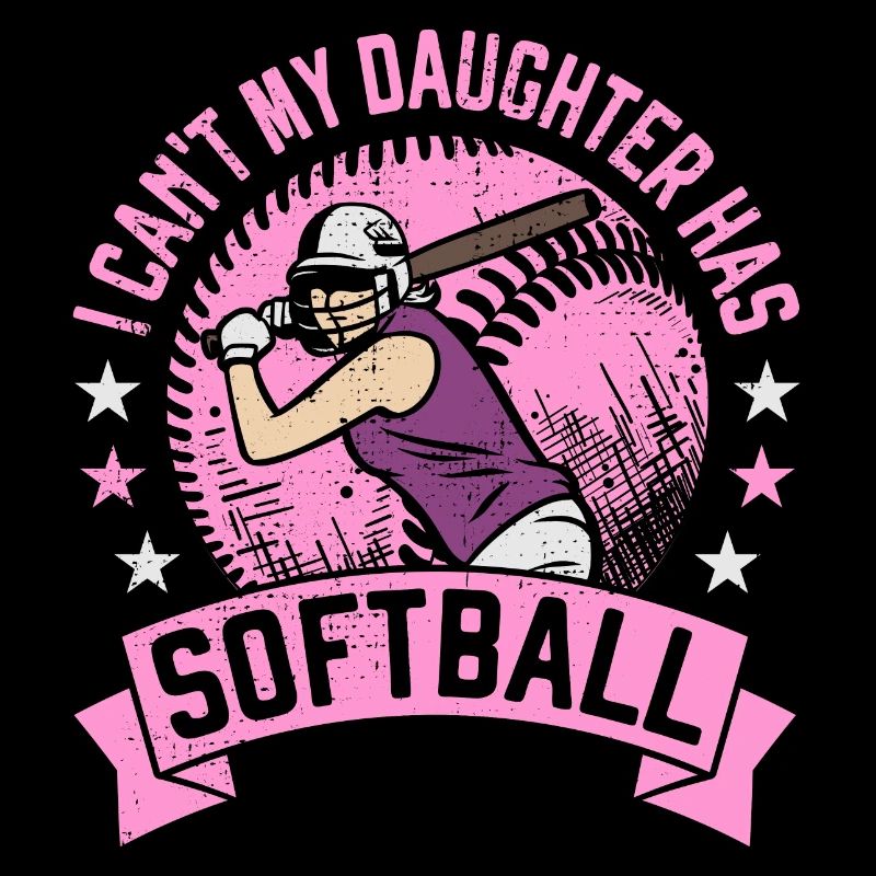 Meine Tochter hat Softball Mama Papa Geschenk
