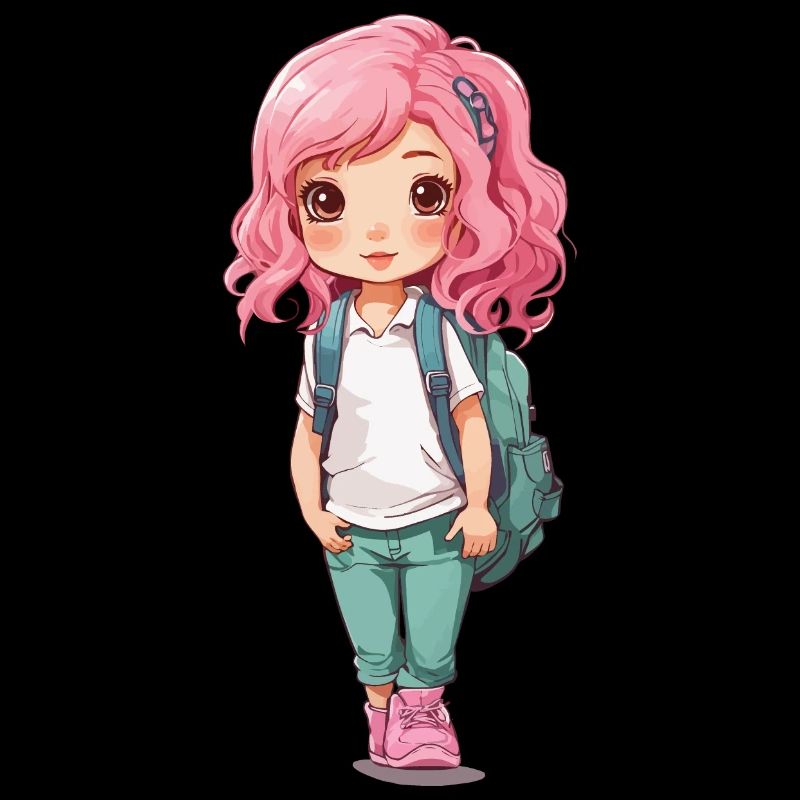 Conception de dessin animé mignonne de première année d’école de première année