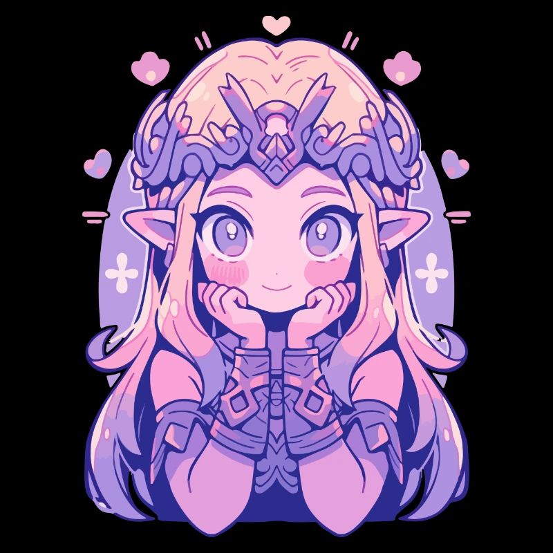 Princesse Chibi mignonne - Conception de conte de fées mignon