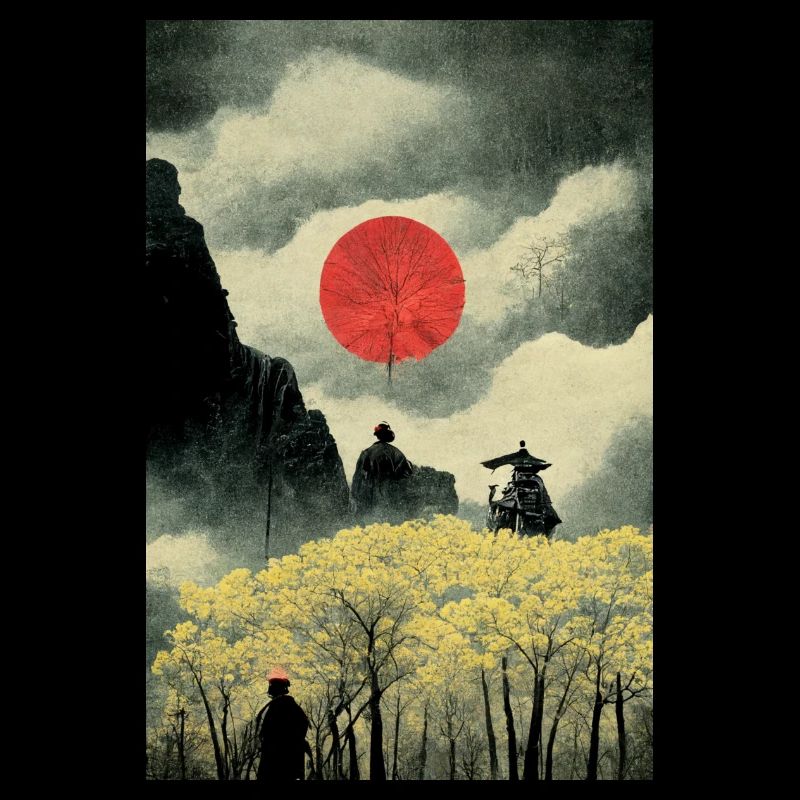 Japanisch Samurai Landschaft