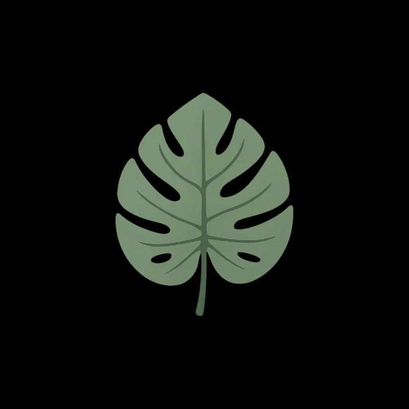 Minimal monstera leaf