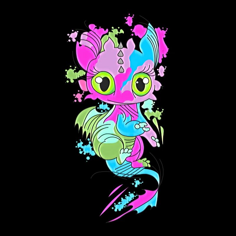 Bébé Dragon coloré | Drôle de dragon coloré