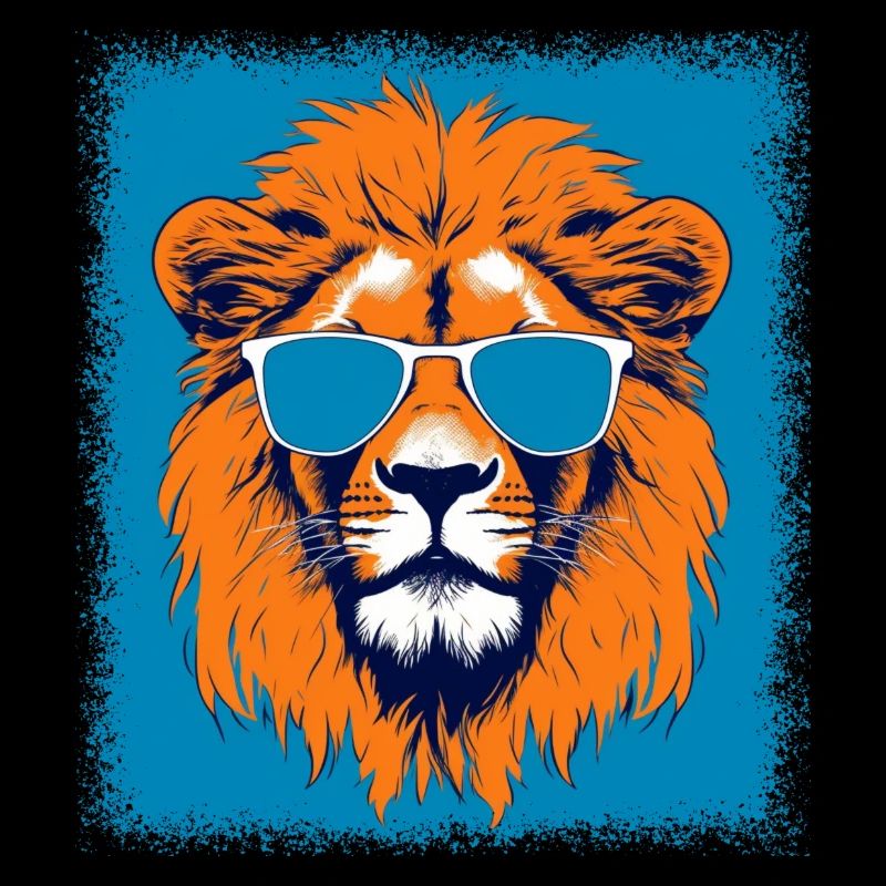 children lion head comic and sarcastic happy big