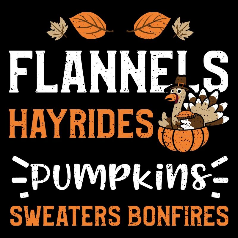 Flannels Hayrides Pumpkins Sweat...