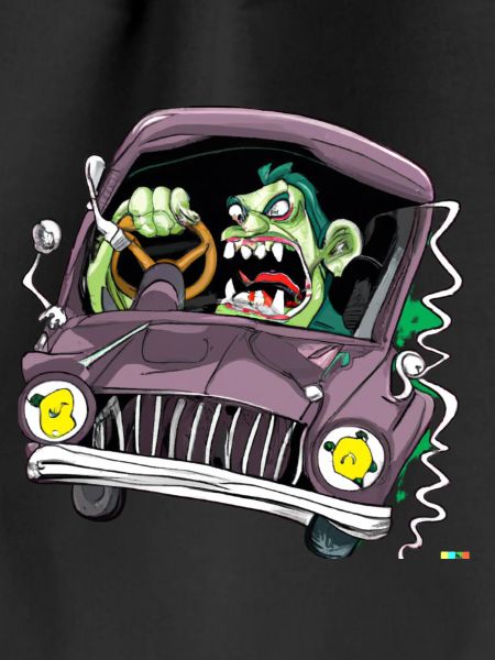 zombie drive a car