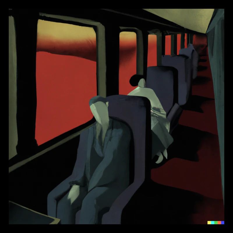 We all sit in the same train by Edward Hopper