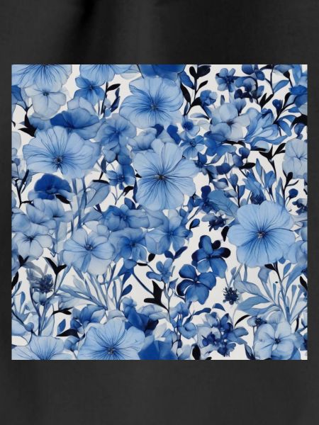 Blue flower print