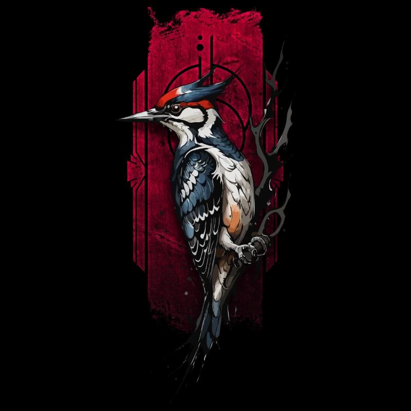 Lebhafter Spechtvogel