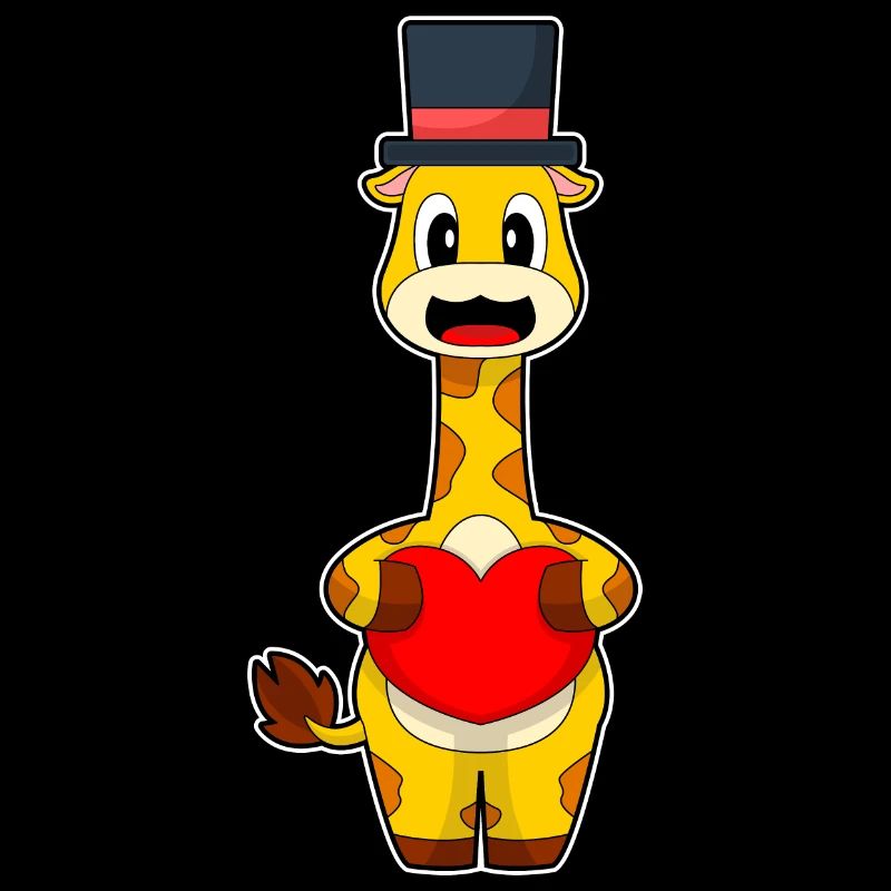 Giraffe Bräutigam Herz Hochzeit