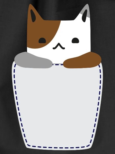 Chest pocket with cat