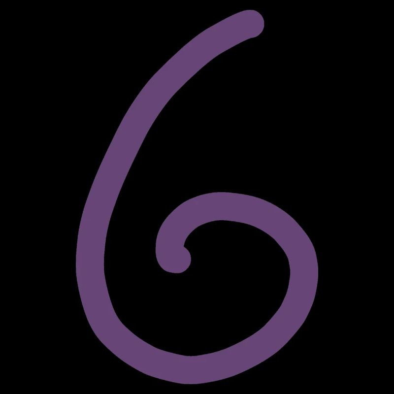 6 Numéro six numéro violet anniversaire