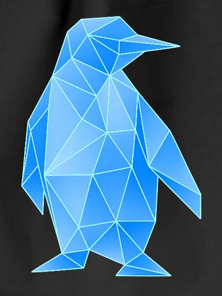 Diamond Penguin Geometric Design