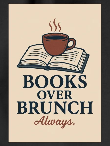 Coffee and books motif