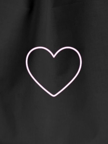 Pink Neon Heart Outline
