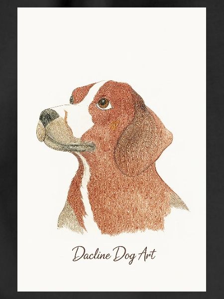 Beagle Portrait im Bleistift