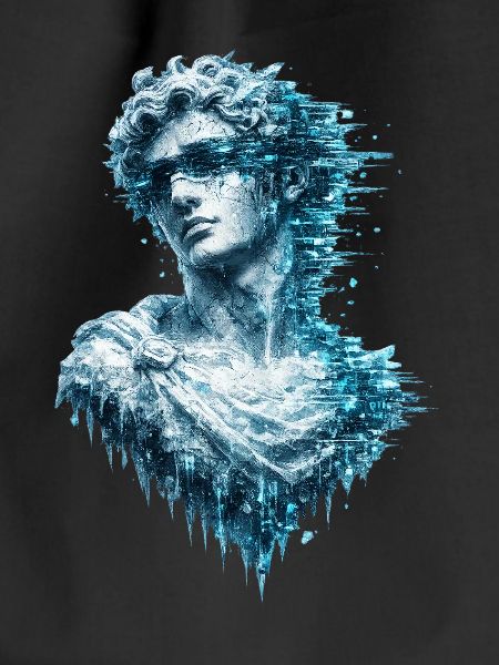 Busto classico in glitch ghiaccio