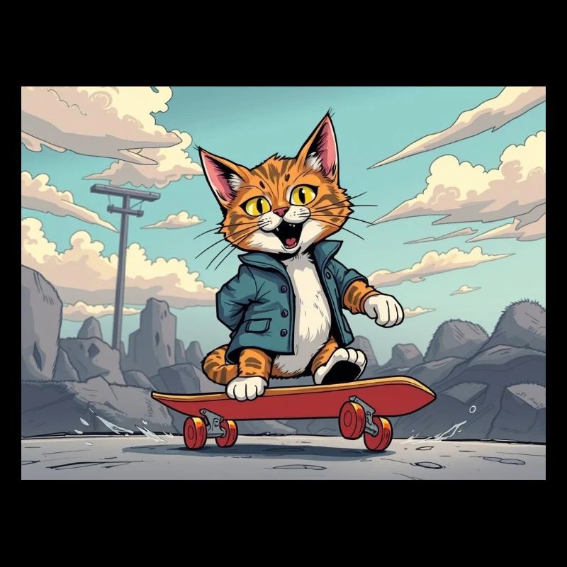 Chat de patin