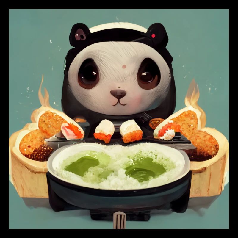 Panda Kochen Sushi